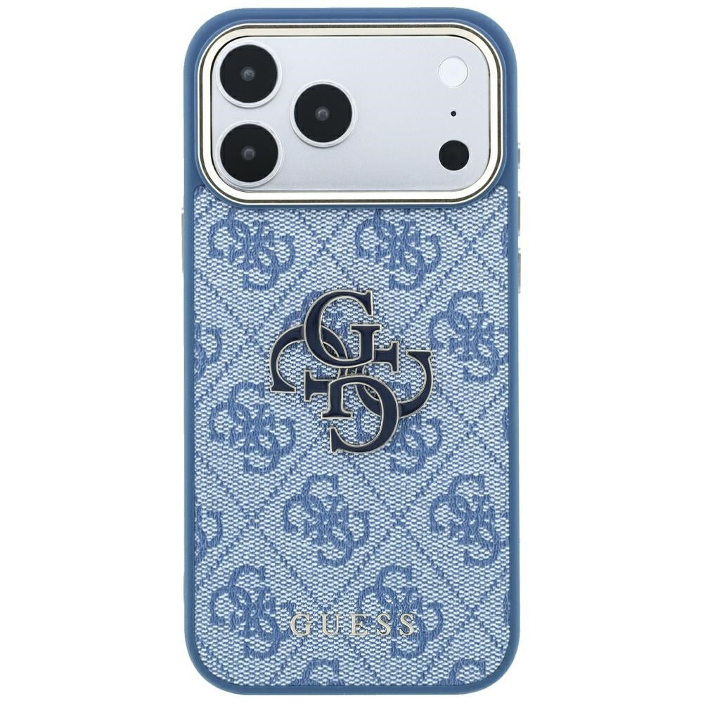 Funda para Apple iPhone 18 Pro Max / 17 Pro Max, Guess, Logo Grande 4G de Resina, Azul