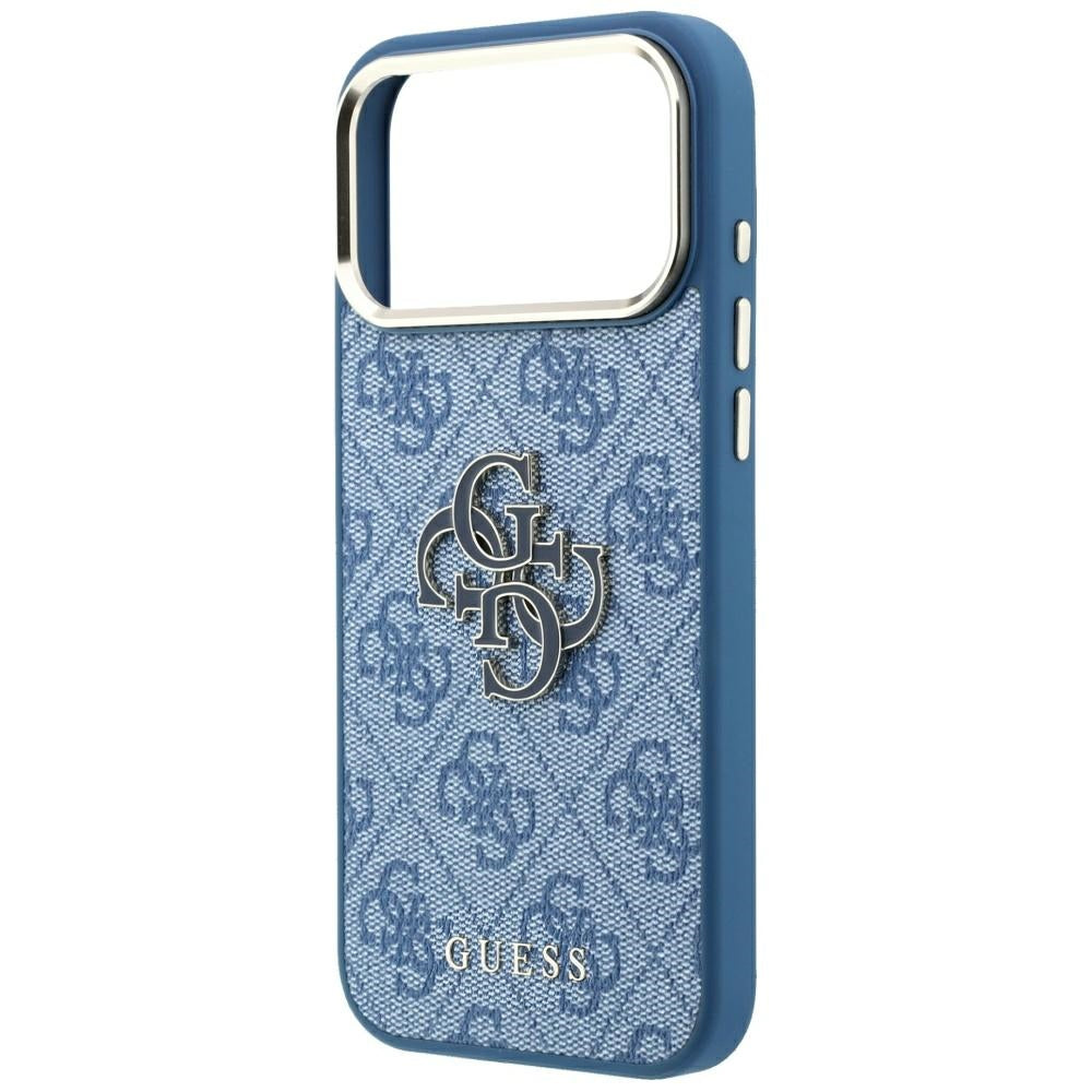 Funda para Apple iPhone 18 Pro Max / 17 Pro Max, Guess, Logo Grande 4G de Resina, Azul