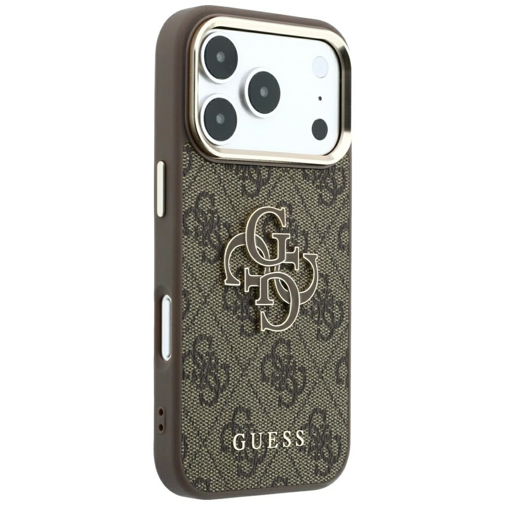 Funda para Apple iPhone 18 Pro Max / 17 Pro Max, Guess, Logo Grande 4G de Resina, Marrón