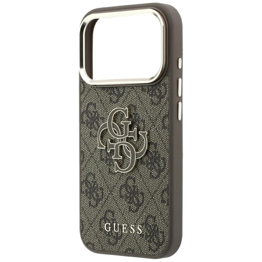 Funda para Apple iPhone 18 Pro Max / 17 Pro Max, Guess, Logo Grande 4G de Resina, Marrón