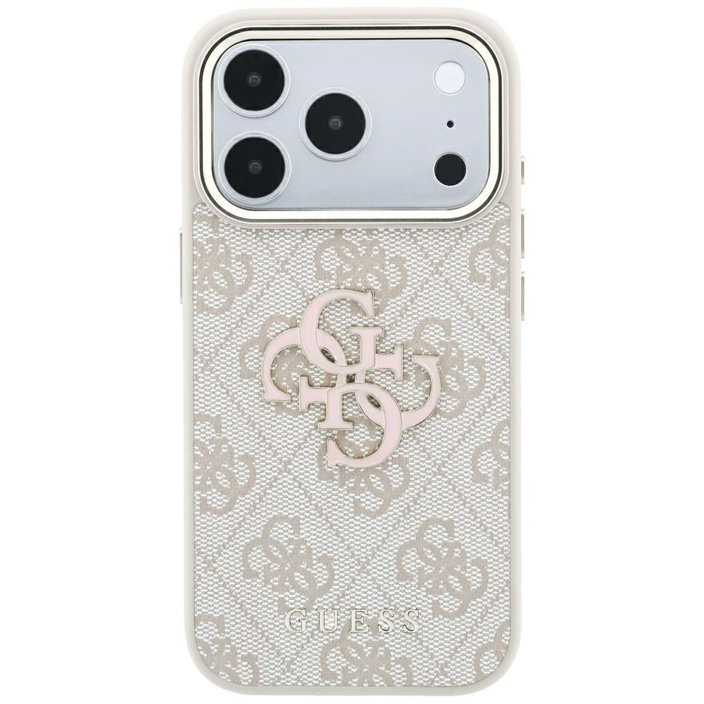 Funda para Apple iPhone 18 Pro Max / 17 Pro Max, Guess, Logo Grande de Resina 4G, Rosa