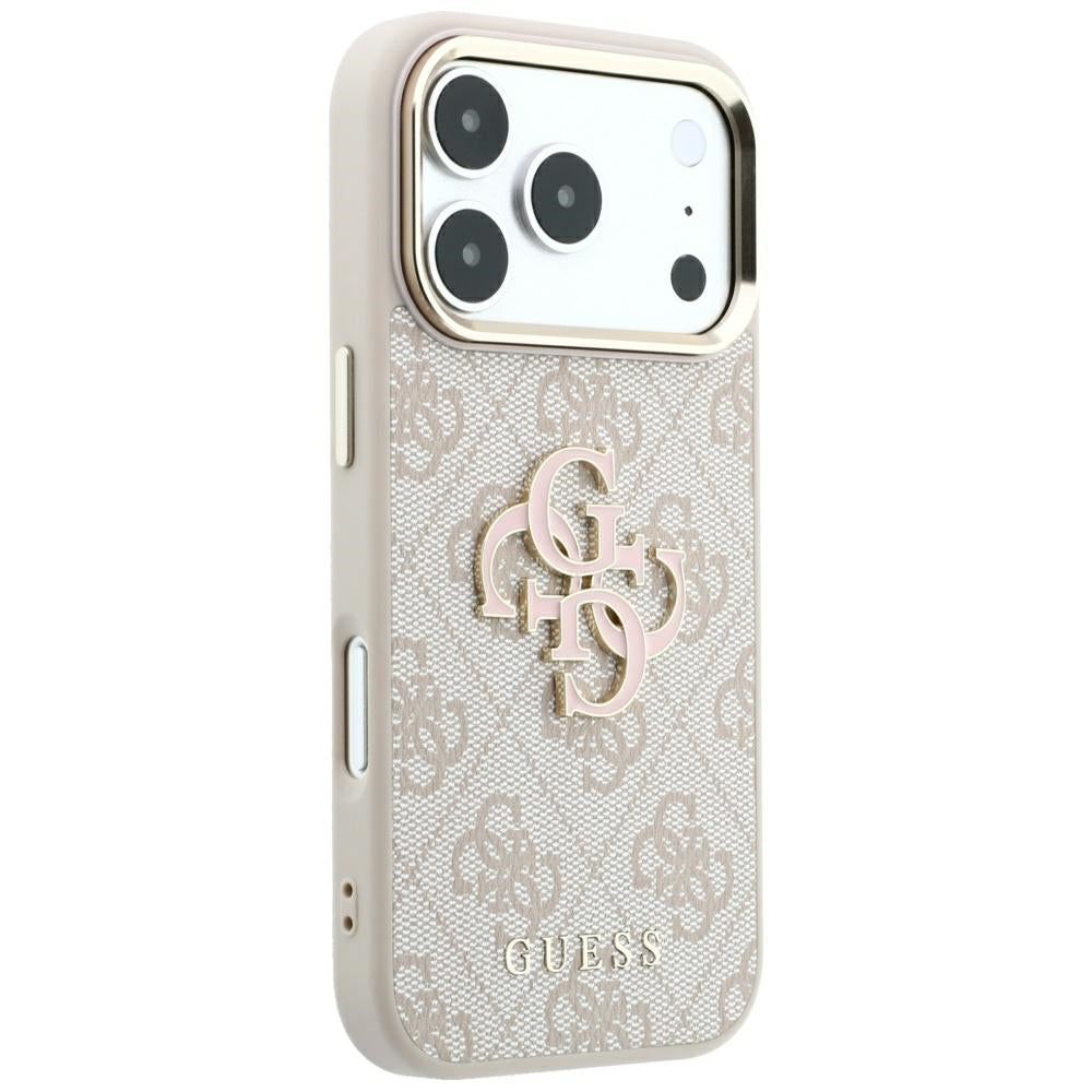 Funda para Apple iPhone 18 Pro Max / 17 Pro Max, Guess, Logo Grande de Resina 4G, Rosa