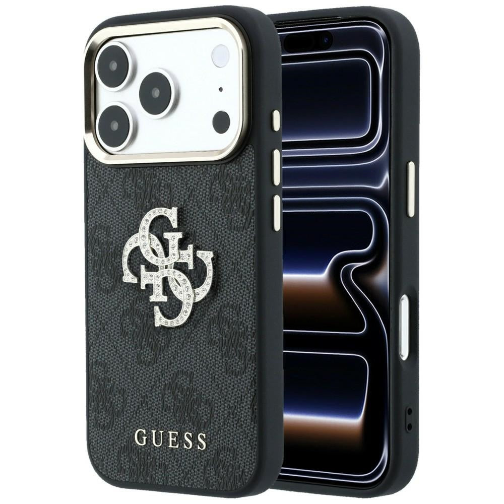 Funda para Apple iPhone 18 Pro Max / 17 Pro Max, Guess, 4G Big Strass Logo, Negra