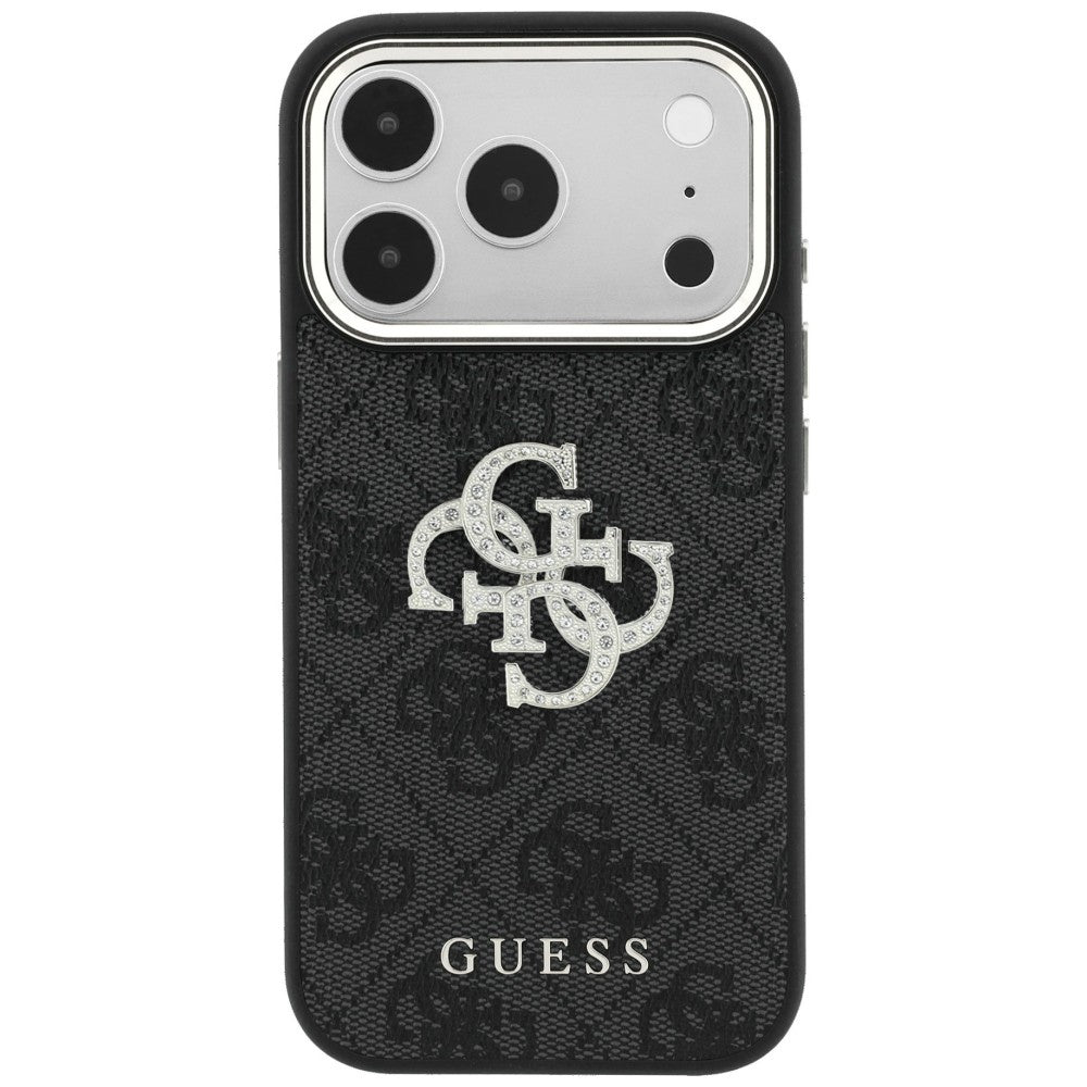 Funda para Apple iPhone 18 Pro Max / 17 Pro Max, Guess, 4G Big Strass Logo, Negra