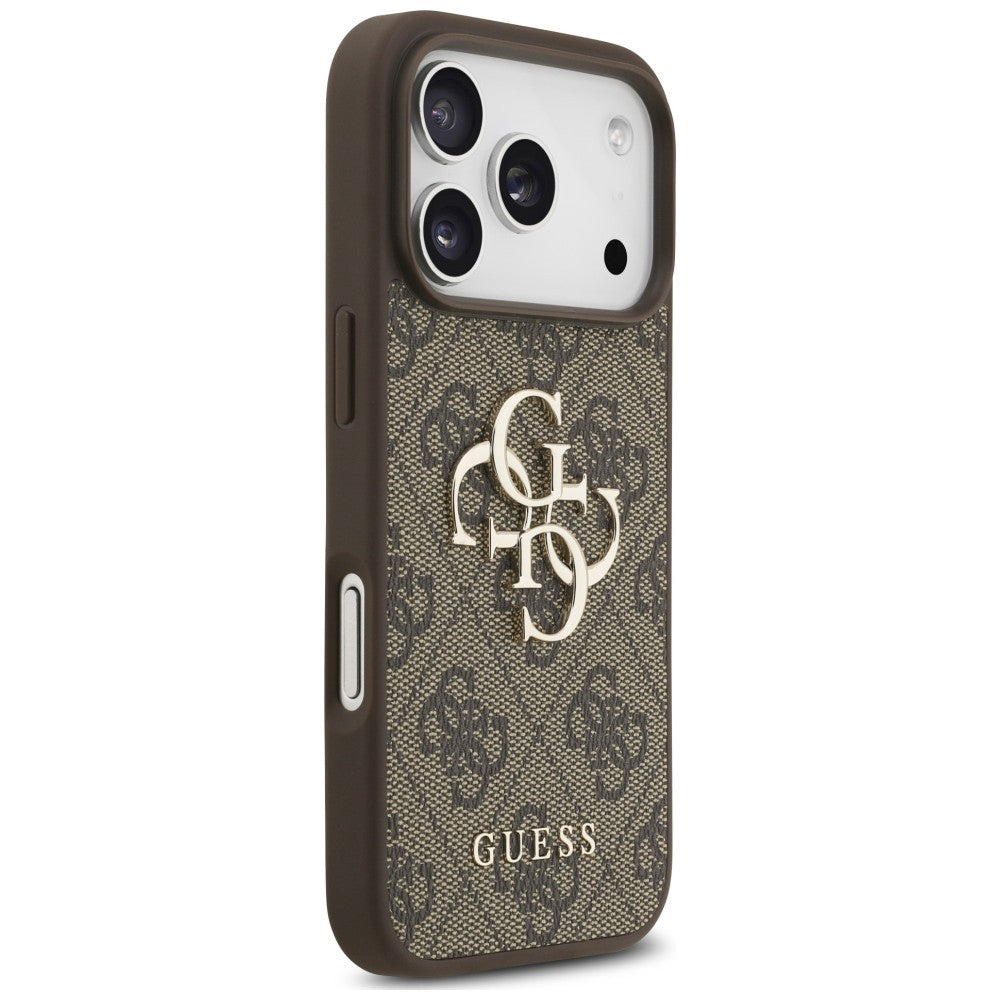 Funda para Apple iPhone 18 Pro Max / 17 Pro Max, Guess, 4G Classic Logo con Correa, Marrón