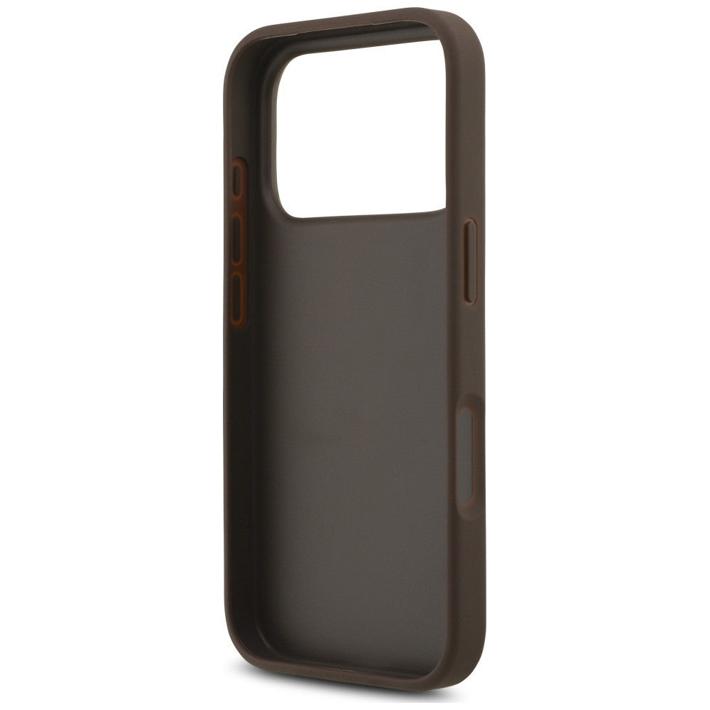 Funda para Apple iPhone 18 Pro Max / 17 Pro Max, Guess, 4G Classic Logo con Correa, Marrón