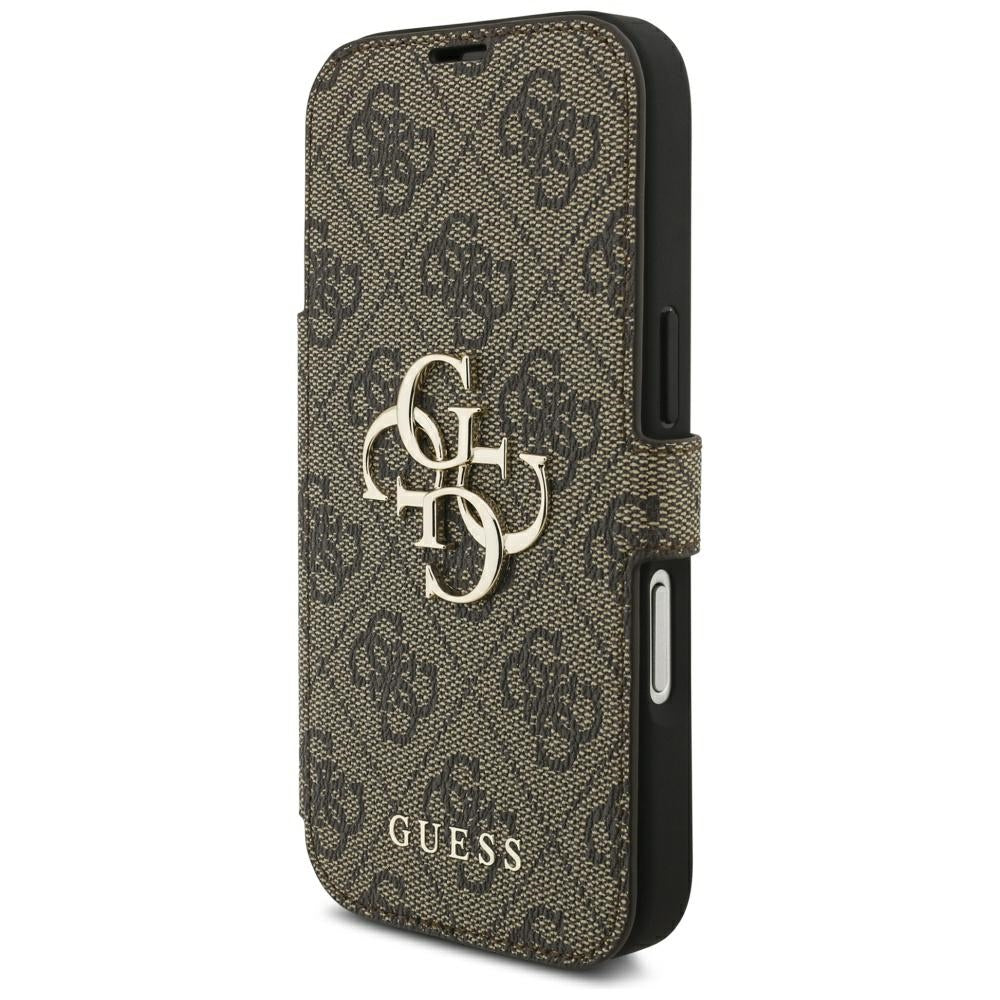 Funda para Apple iPhone 18 Pro Max / 17 Pro Max, Guess, Logo Metálico 4G, Marrón