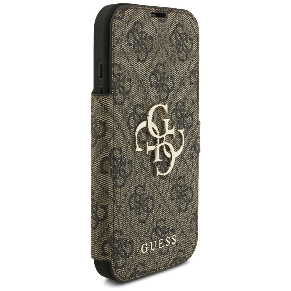 Funda para Apple iPhone 18 Pro Max / 17 Pro Max, Guess, Logo Metálico 4G, Marrón