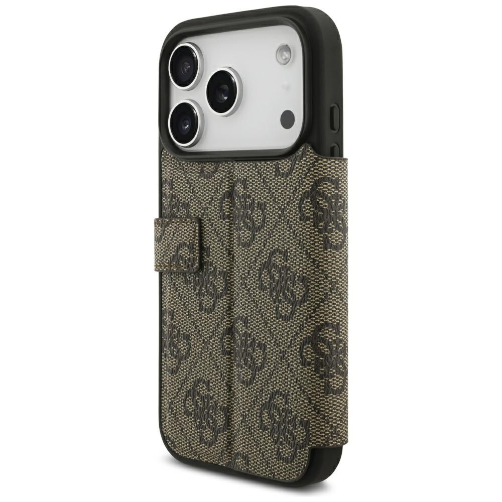 Funda para Apple iPhone 18 Pro Max / 17 Pro Max, Guess, Logo Metálico 4G, Marrón