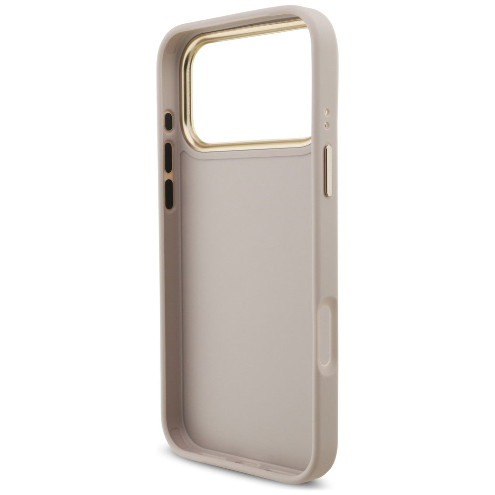 Funda para Apple iPhone 18 Pro Max / 17 Pro Max, Guess, Big 4G Classic Logo & Big Strap Metal Buttons, rosa