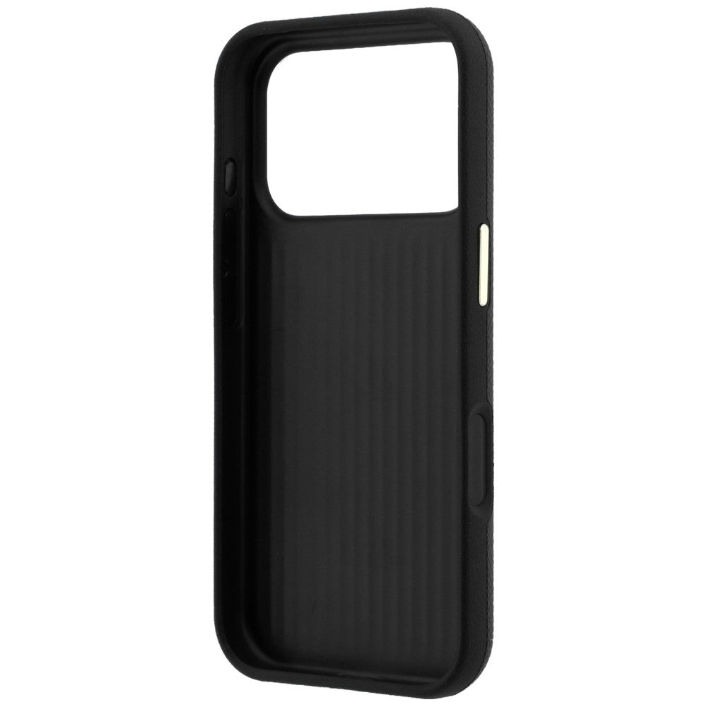 Funda para Apple iPhone 18 Pro Max / 17 Pro Max, Guess, Logo Grande de Resina Granulada, Negra