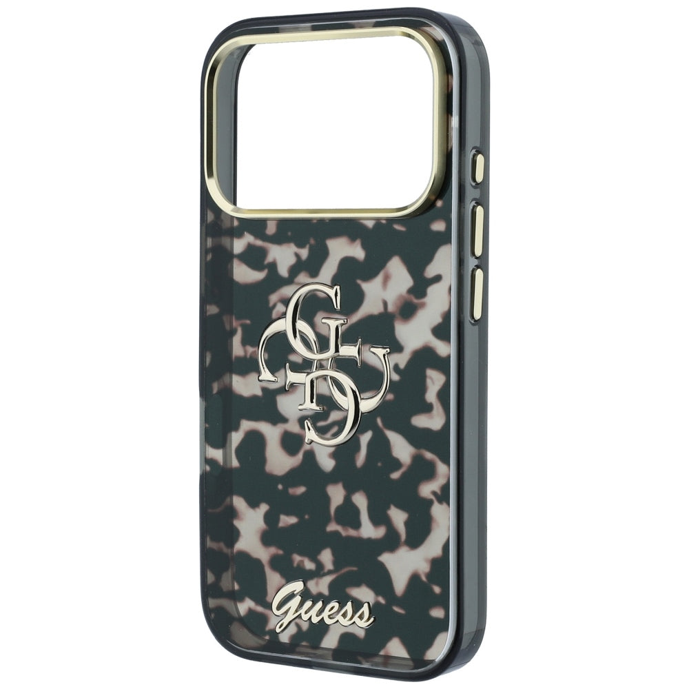 Funda para Apple iPhone 18 Pro Max / 17 Pro Max, Guess, IML 4G Metal Script, Marrón