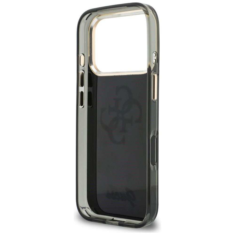 Funda para Apple iPhone 18 Pro Max / 17 Pro Max, Guess, IML 4G Metal Script, Negra