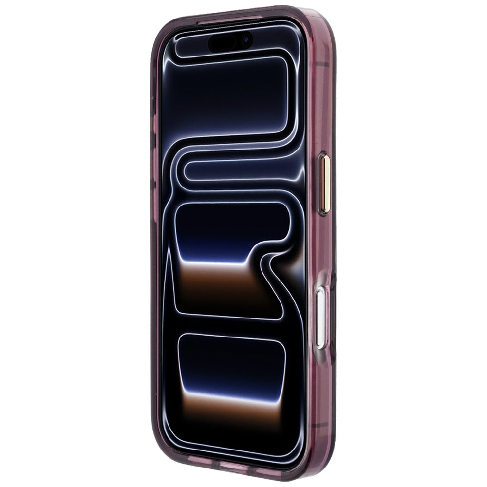 Funda para Apple iPhone 18 Pro Max / 17 Pro Max, Karl Lagerfeld, IML Gran Firma Resina Logo Marco Metálico, Burdeos