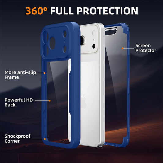 Funda para Apple iPhone 18 Pro Max / 17 Pro Max, Techsuit, ColorVerse 360, Azul