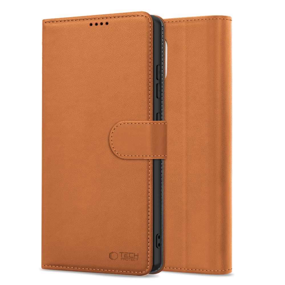 Funda para Apple iPhone 17e / 16e, Tech-Protect, Wallet, Marrón