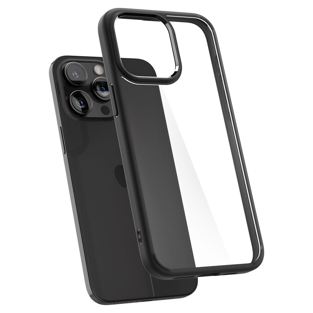 Funda para Apple iPhone 15 Pro Max, Spigen, Ultra Hybrid, Negra Mate ACS06570