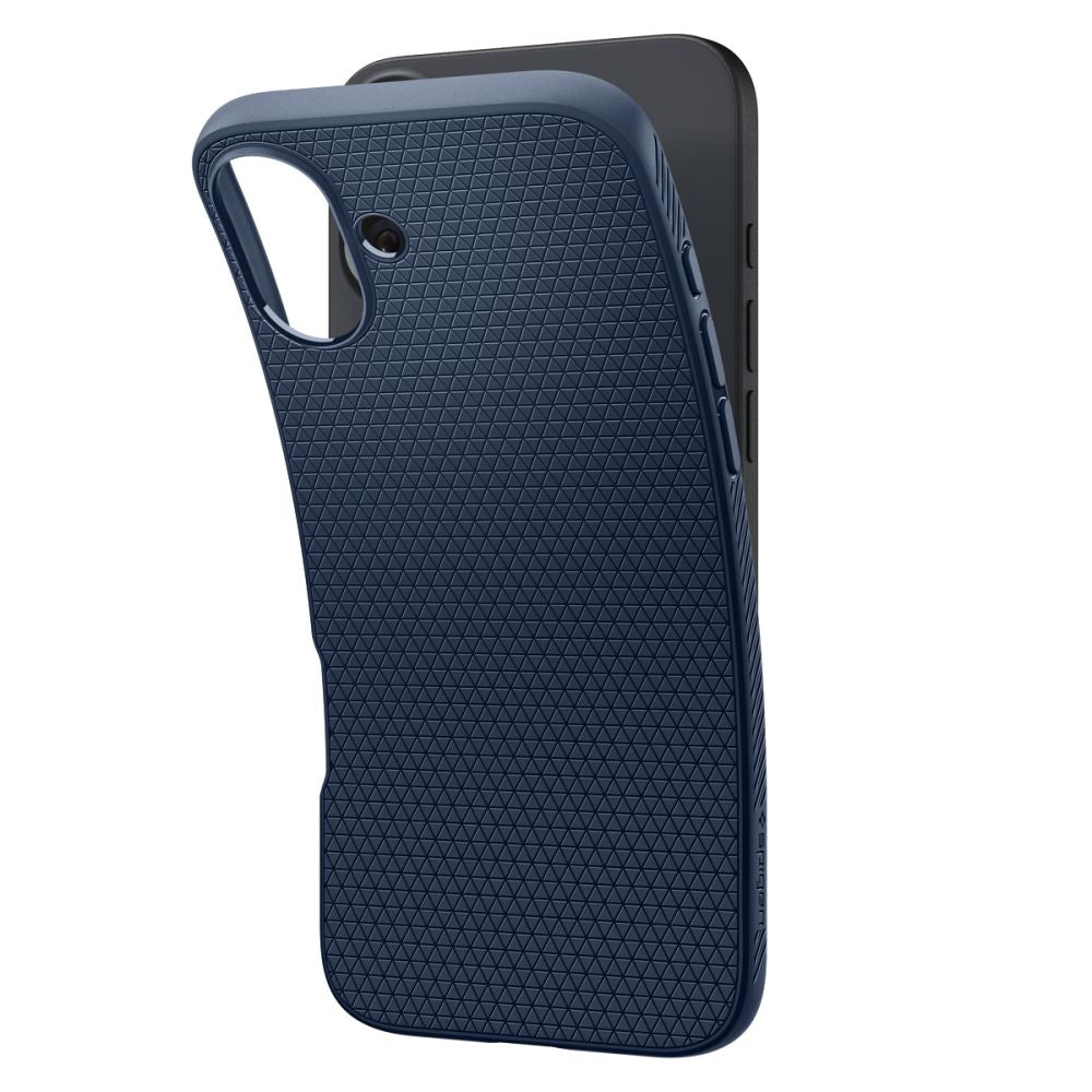 Funda para Apple iPhone 16, Spigen, Liquid Air, Azul ACS08195