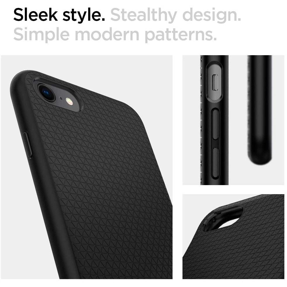 Funda para Apple iPhone SE (2022) / SE (2020) / 8 / 7, Spigen, Liquid Air, Negra 042CS20511