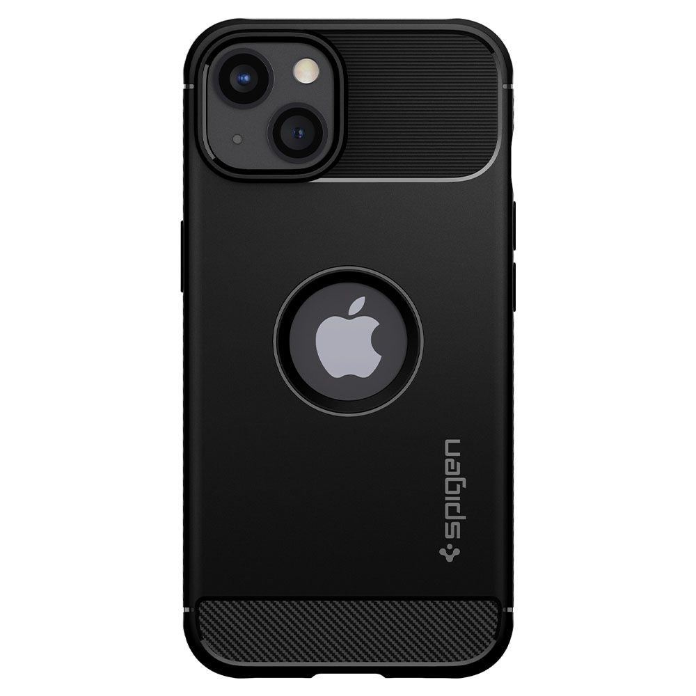 Funda para Apple iPhone 13, Spigen, Rugged Armor, Negra ACS03518