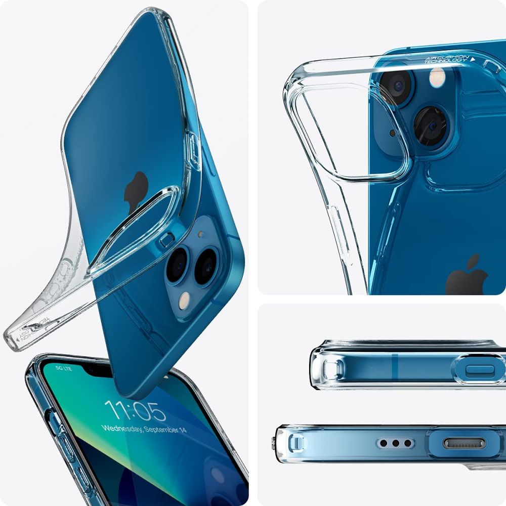 Funda para Apple iPhone 13, Spigen, Cristal líquido, Transparente