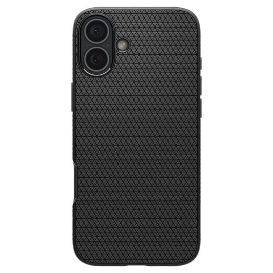 Funda para Apple iPhone 16, Spigen, Liquid Air Matte, Negro ACS08194