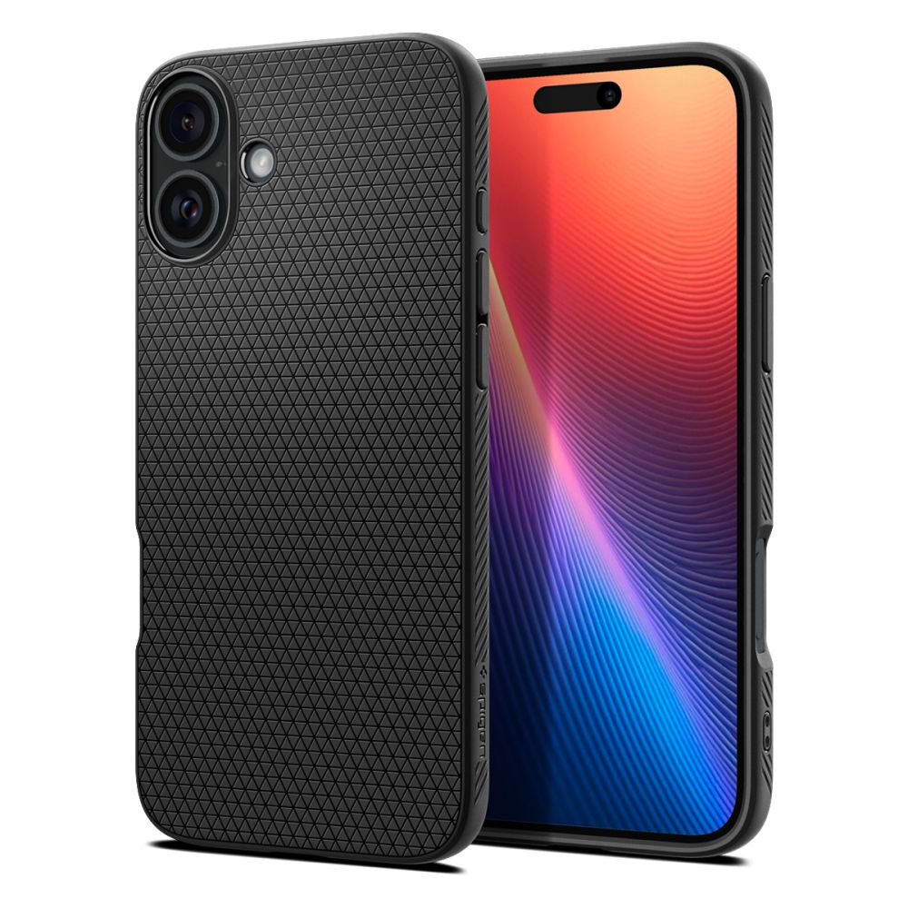 Funda para Apple iPhone 16, Spigen, Liquid Air, Negra Mate ACS08194