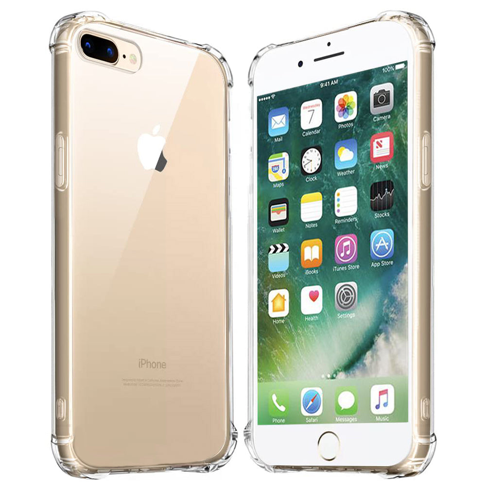 Funda para Apple iPhone 8 Plus / 7 Plus, Techsuit, Antigolpes Transparente, Transparente