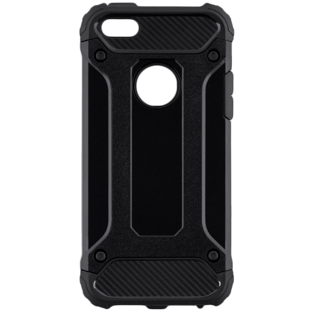 Funda para Apple iPhone SE (2016) / 5 / 5s, Techsuit, Hybrid Armor, Negra