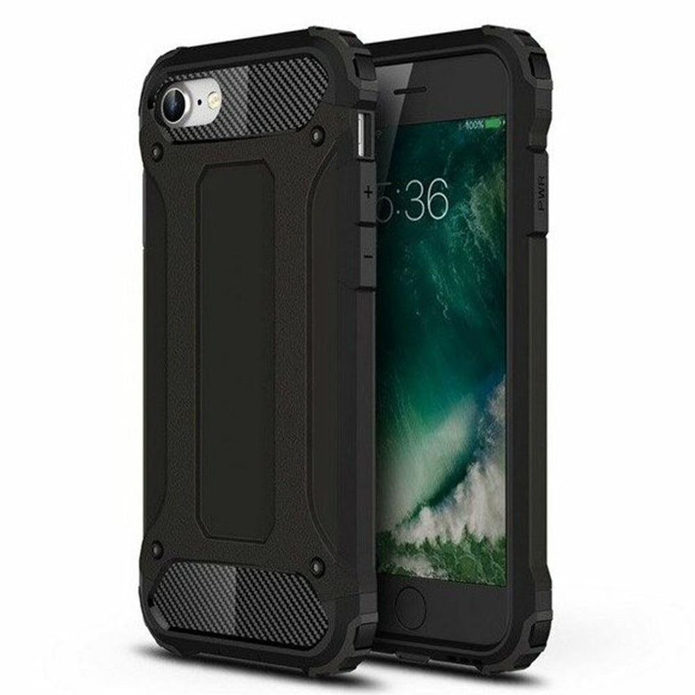 Funda para Apple iPhone SE (2022) / SE (2020) / 8 / 7, Techsuit, Hybrid Armor, Negra