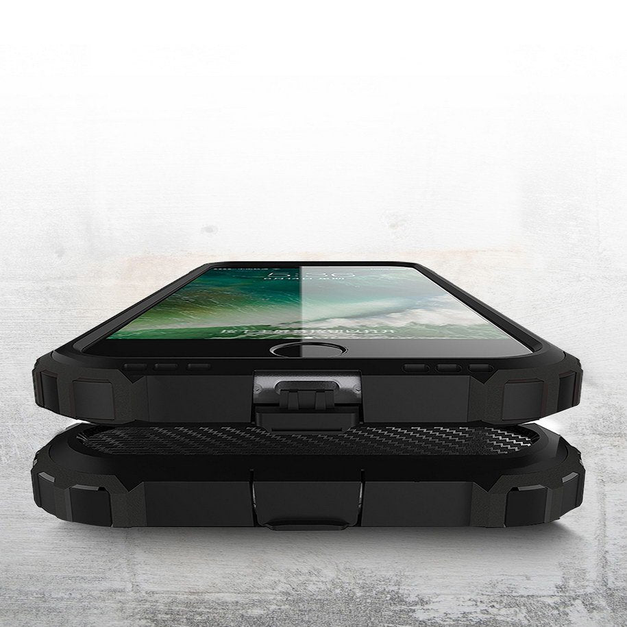 Funda para Apple iPhone SE (2022) / SE (2020) / 8 / 7, Techsuit, Hybrid Armor, Negra