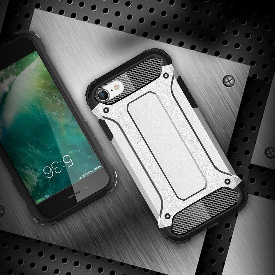 Funda para Apple iPhone SE (2022) / SE (2020) / 8 / 7, Techsuit, Hybrid Armor, Negra