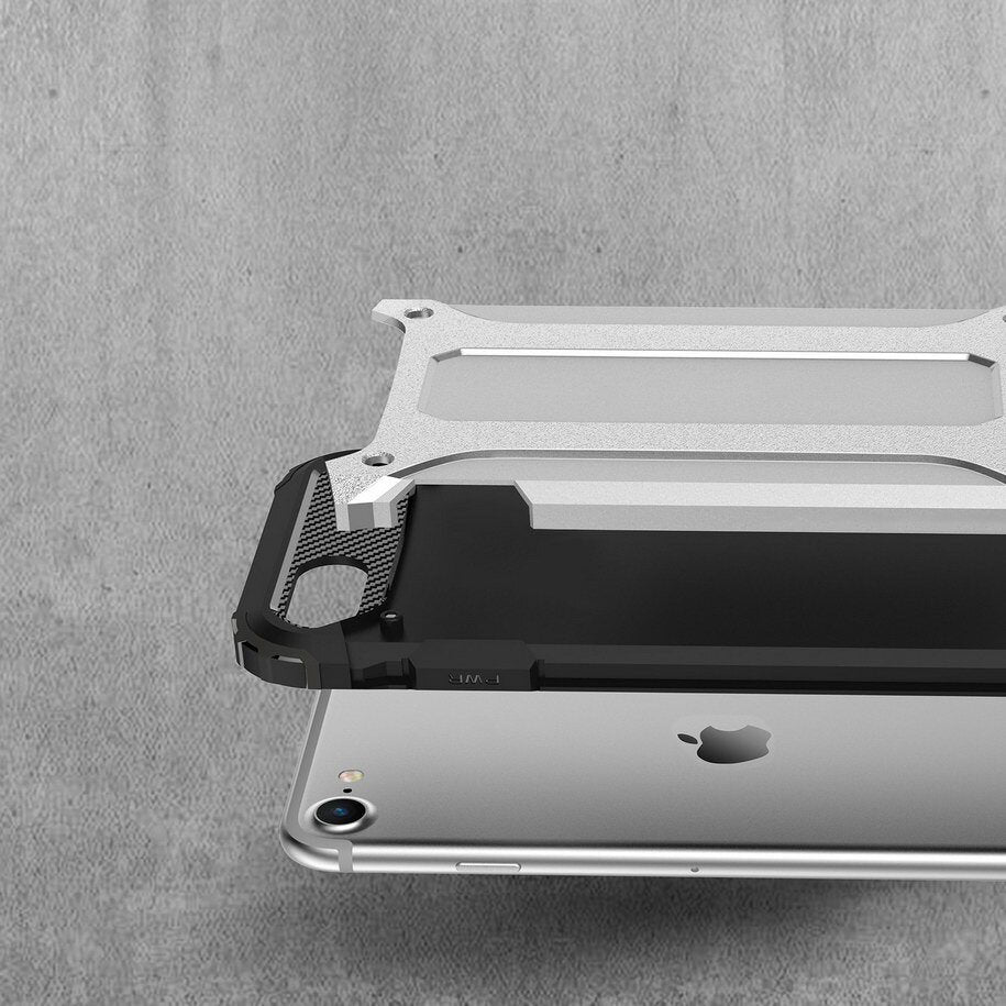 Funda para Apple iPhone SE (2022) / SE (2020) / 8 / 7, Techsuit, Hybrid Armor, Negra