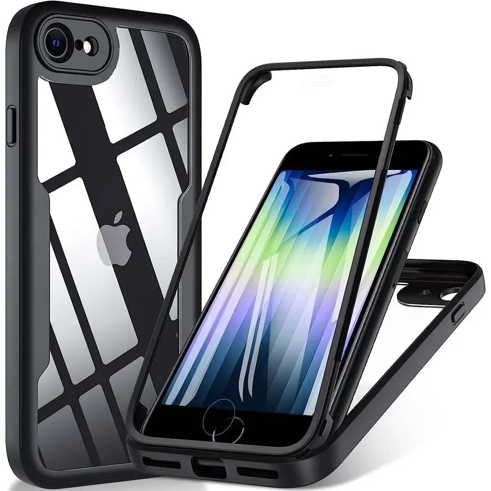 Funda para Apple iPhone SE (2022) / SE (2020) / 8 / 7, Techsuit, ColorVerse 360, Negra
