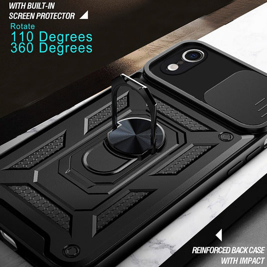 Funda para Apple iPhone XR, Techsuit, CamShield, Negra