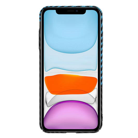 Funda para Apple iPhone XR, Techsuit, Carbonite FiberShell, Negra Bleu