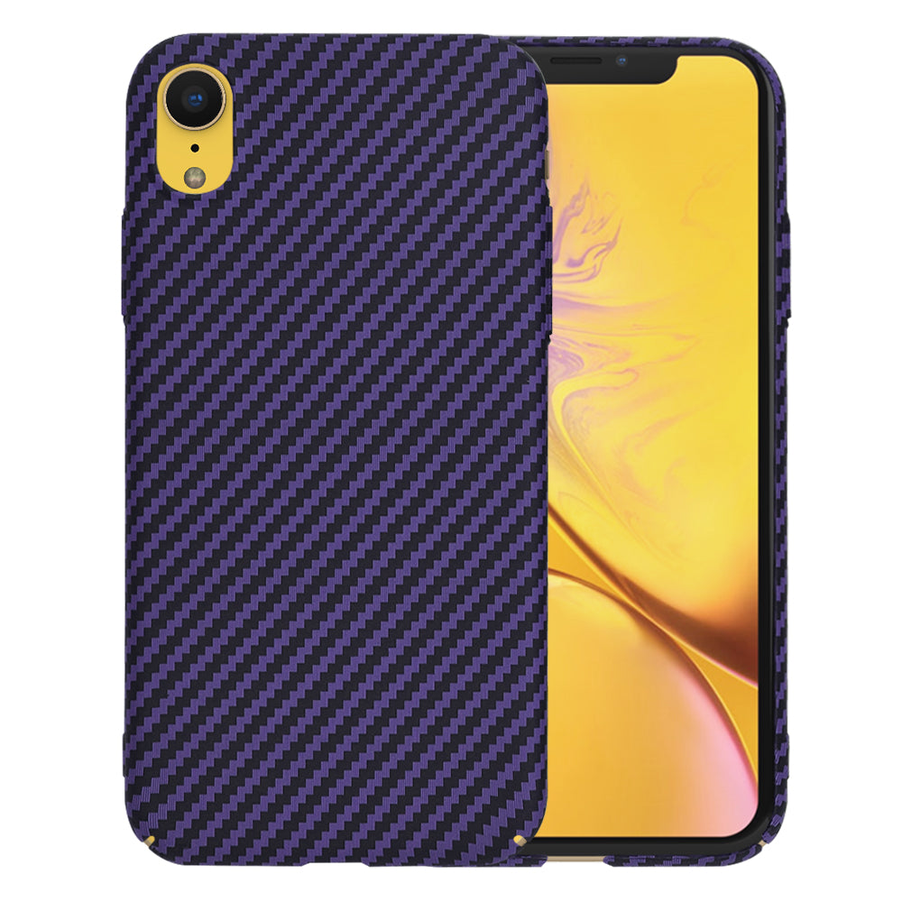 Funda para Apple iPhone XR, Techsuit, Carbonite FiberShell, Morado