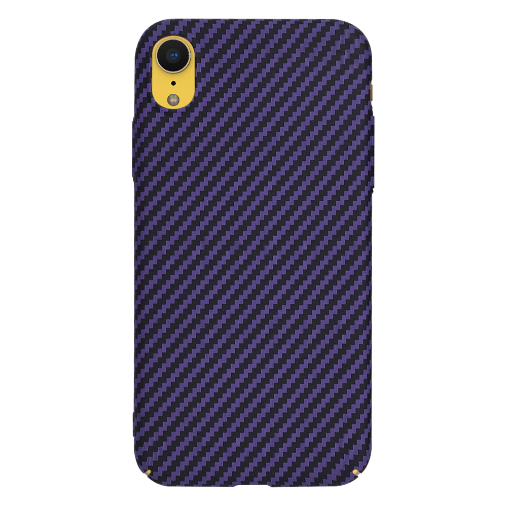 Funda para Apple iPhone XR, Techsuit, Carbonite FiberShell, Morado