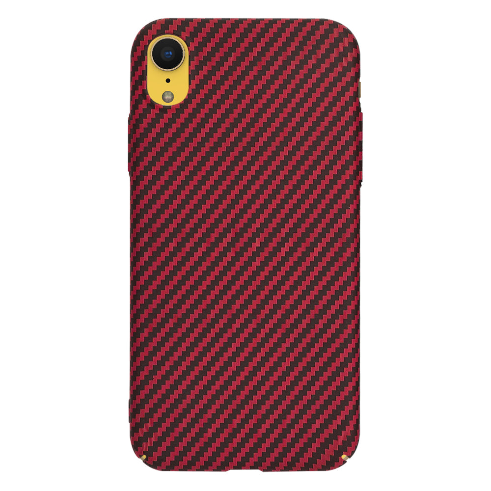 Funda para Apple iPhone XR, Techsuit, Carbonite FiberShell, Roja
