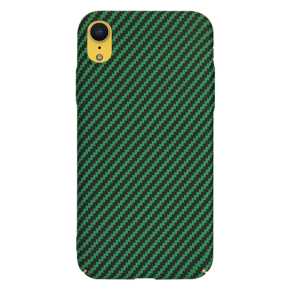 Funda para Apple iPhone XR, Techsuit, Carbonite FiberShell, Verde