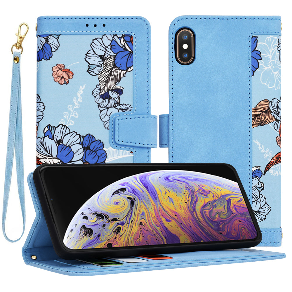 Funda para Apple iPhone XS Max, Techsuit, FlipCraft, Azul