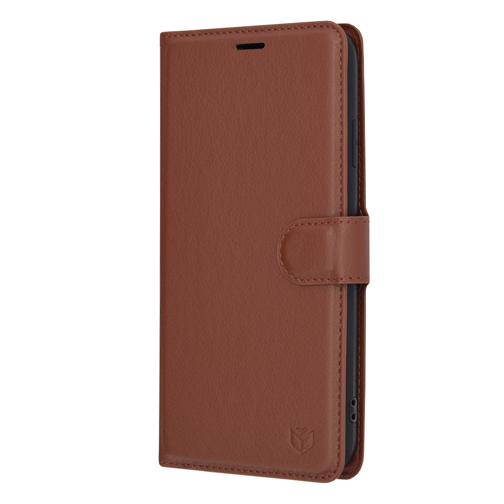 Funda para Apple iPhone XS Max, Techsuit, Leather Folio, Marrón