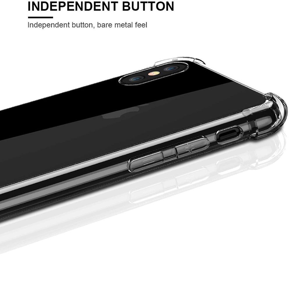 Funda para Apple iPhone XS / X, Techsuit, Antigolpes Transparente, Transparente
