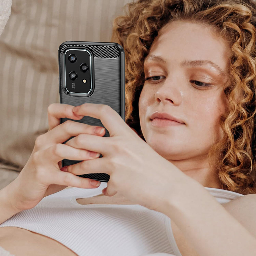 Funda para Honor 200 Lite, Techsuit, Carbono, Azul