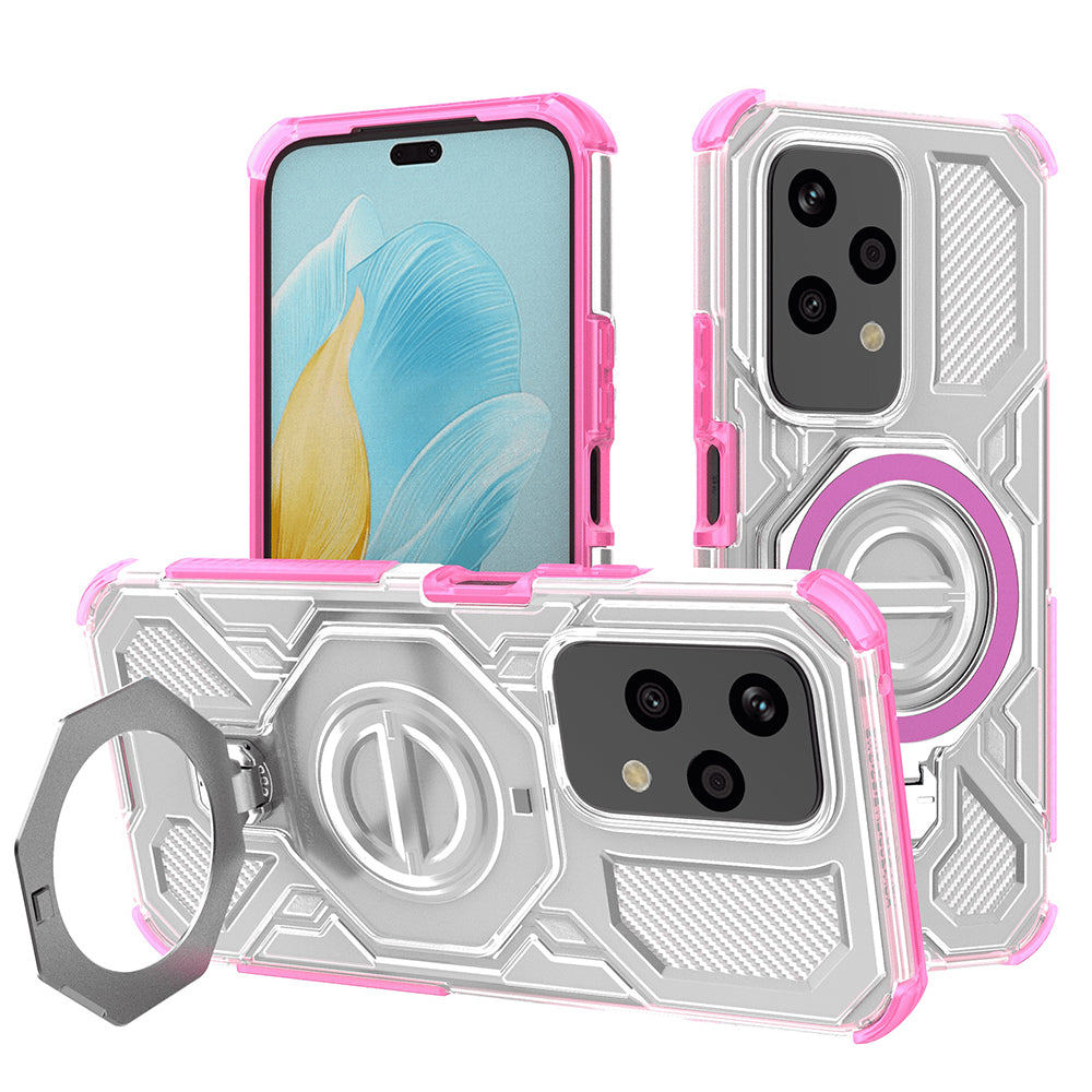 Funda para Honor 200 Lite, Techsuit, Carbon Shield Pro, Rosa