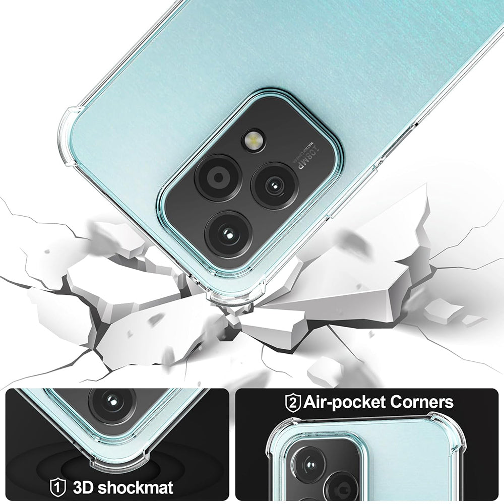 Funda para Honor 200 Lite, Techsuit, Antigolpes Transparente, Transparente