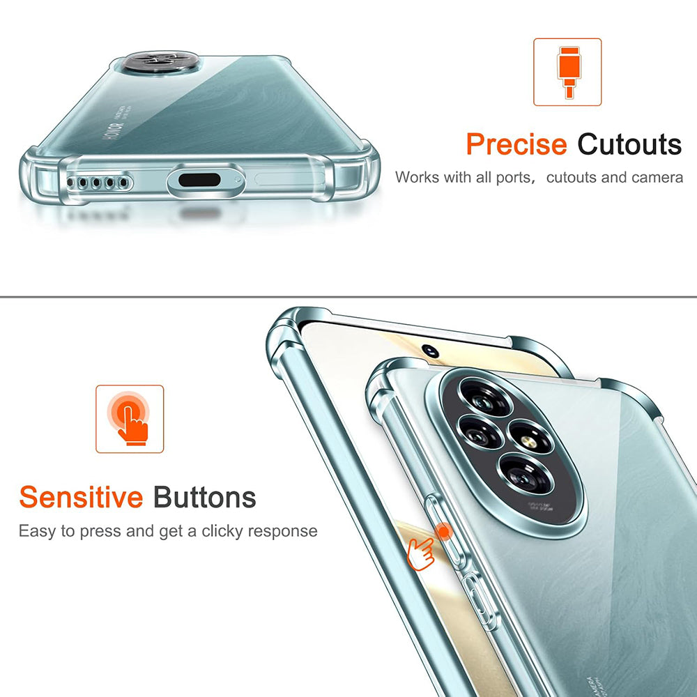 Funda para Honor 200, Techsuit, Antigolpes Transparente