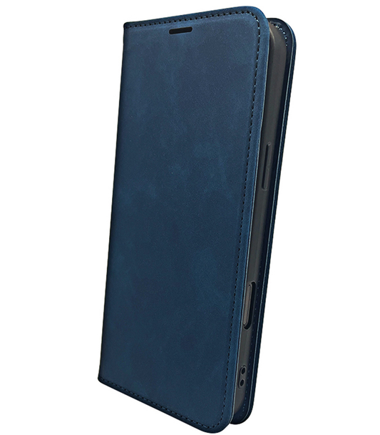 Funda para Honor 400 Lite, OEM, Smart Suede, Azul marino