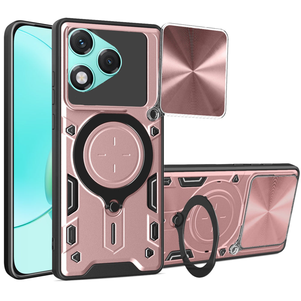Funda para Honor 400 Lite, Techsuit, CamGuard Pro, Rosa Dorado