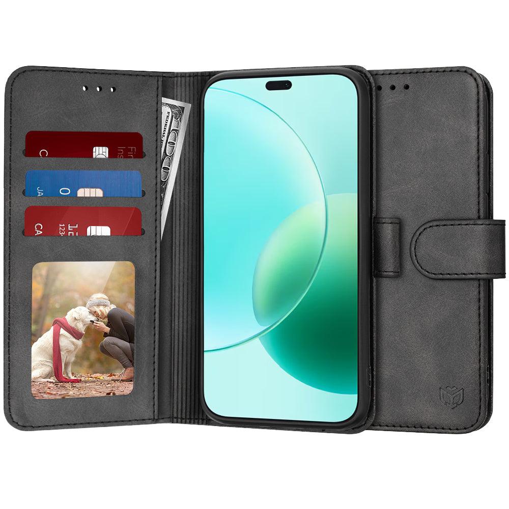 Funda para Honor 400 Lite, Techsuit, Diary Book, Negra